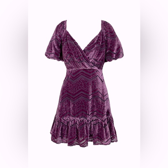 Adelyn Rae velvet burnout Mini Dress - Picture 1 of 7